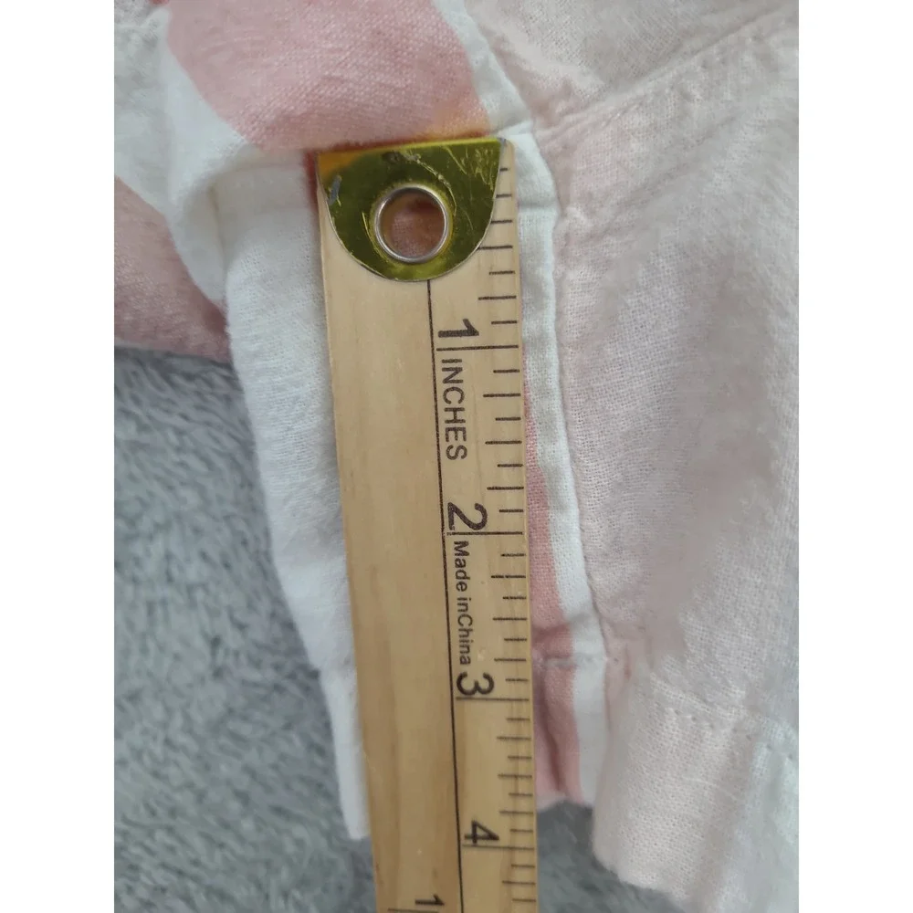 Beach Lunch Lounge Toney Shorts Size XL Linen Blend Stripe Drawstring Elastic‎